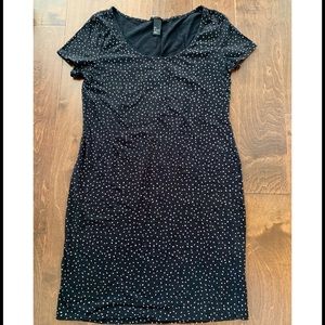 Back and white dotted dress